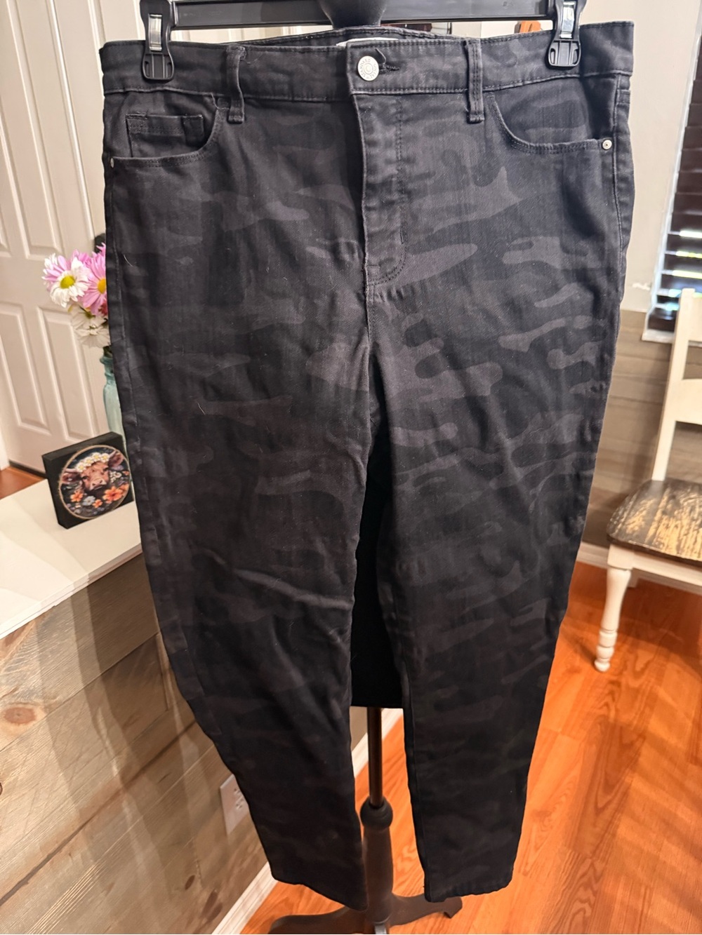 Sanctuary Black Charcoal Camo Skinny Jeans